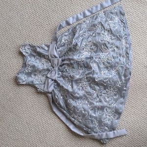 Adorable silver sparkly little girls formal dress